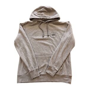 686 Six Eight Six Mens Heather Gray Logo Graphic Pullover Hoodie Sweatshirt M